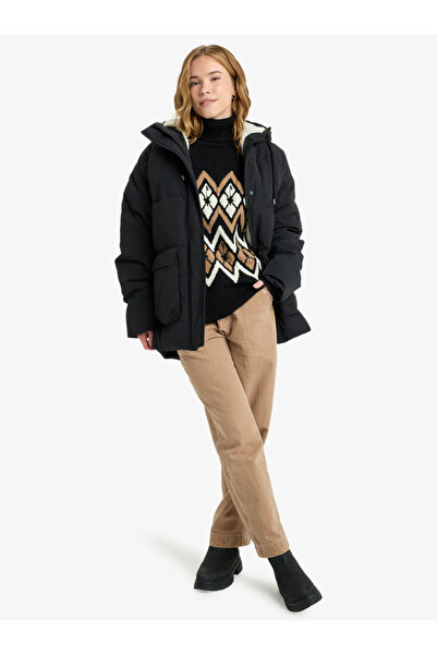 Roxy Seaside Memories - Жіноча куртка-пуховик середньої довжини з капюшоном