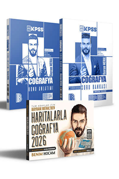 Benim Hocam Yayınları 2026 KPSS Coğrafya Konu - Soru Bankası ve Haritalarla C...