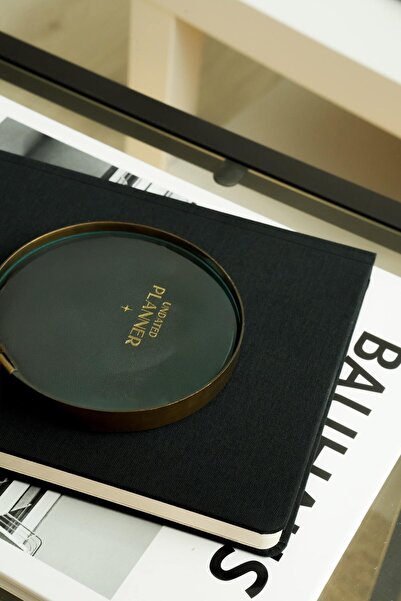 Matt Notebook A5 Keten Süresiz Planlayıcı Ajanda Siyah