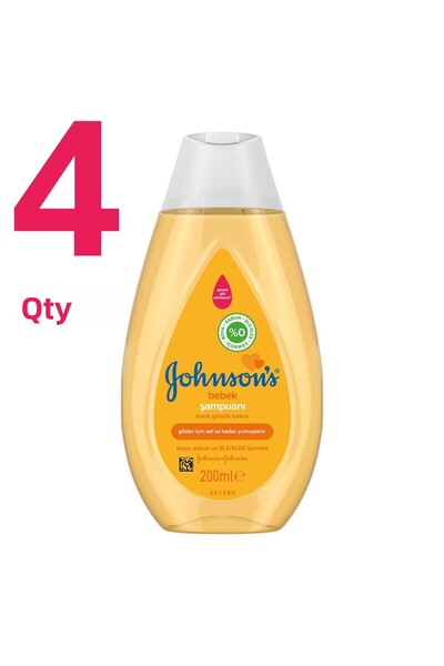 Johnson´s Baby شامبو جونسون للأطفال 200 مل، عبوة من 4 قطع