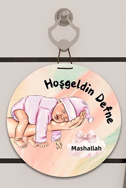 Dormot Model de imprimare digitală din lemn pentru cameră pentru copii, cameră pentru bebeluși, ornament pentru ușă, ornament pentru perete