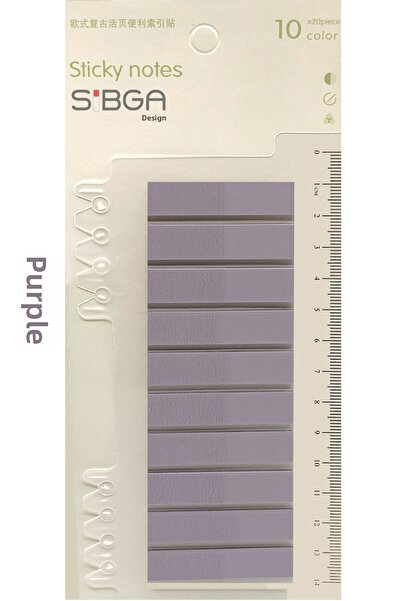 sibga tasarım ملصق ملون بنفسجي شفاف Post-it Post It. علامة مرجعية لاصقة ملاحظات ورقية 200 ورقة