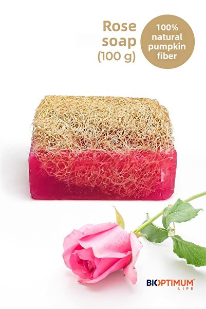 Bioptimum Life Natural Pumpkin Fiber Rose Soap (100 g)