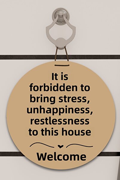 Dormot Decor de ușă cu model maro de imprimare digitală, ornament de perete