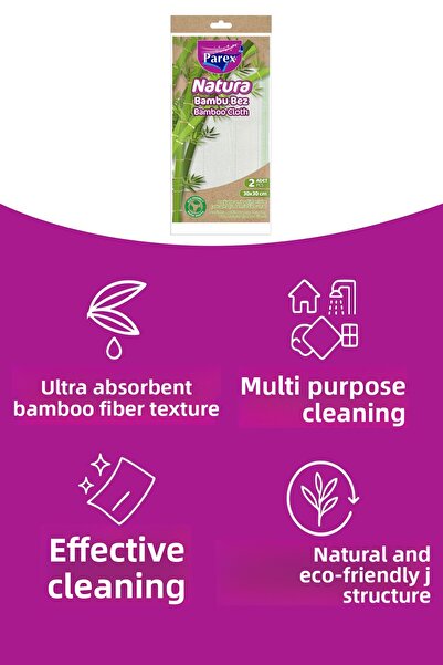 Parex Bamboo Dish Cloth 2 Pieces