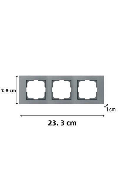 Huzur Elektrik Ovivo grano smoked 3-piece set grounded socket, f connector and cat5 data socket set