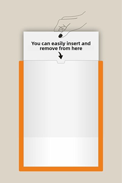 Yönline 4-Piece A4 Orange Certificate Frame Self-Adhesive Foil 24X31 cm Practical Foil