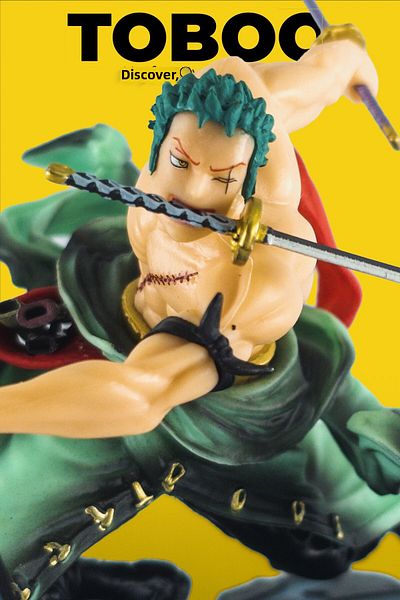 shop Anime One Piece: Roronoa Zoro Three Swords Style Figure – Collectible Fighting Pose