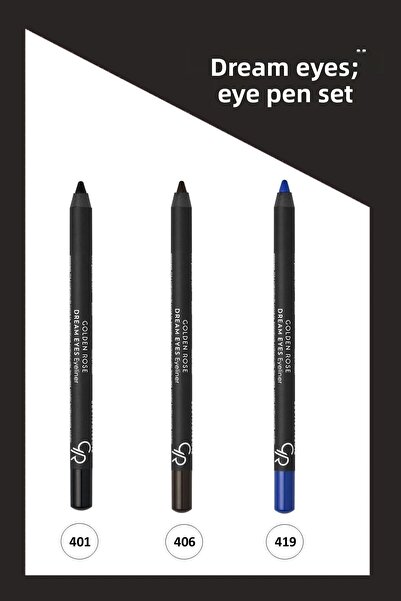 Golden Rose Dream Eyes Cotton Oil Content Eye Liner Set 1.6 g No 401-406-419