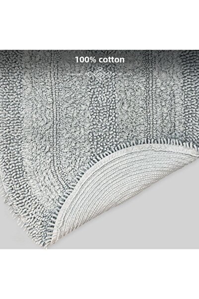 Bestekar Solvia Mint 100% Cotton 60X100 - 50X60 Soft Washable Modern Bathroom Carpet