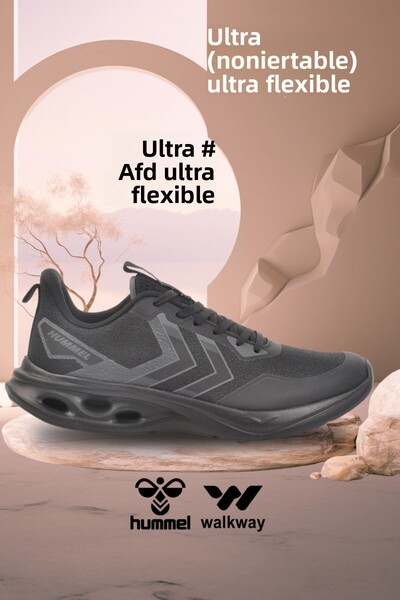 hummel Nomy Black-Black Unisex Lightweight Flexible Summer Sports Shoes