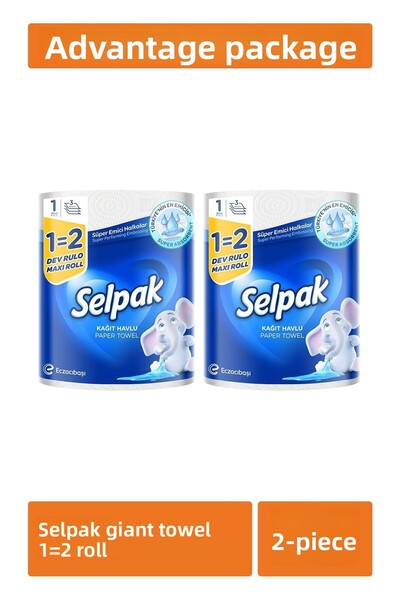 Selpak Giant Roll 1=2 Paper Towels X2 Pieces