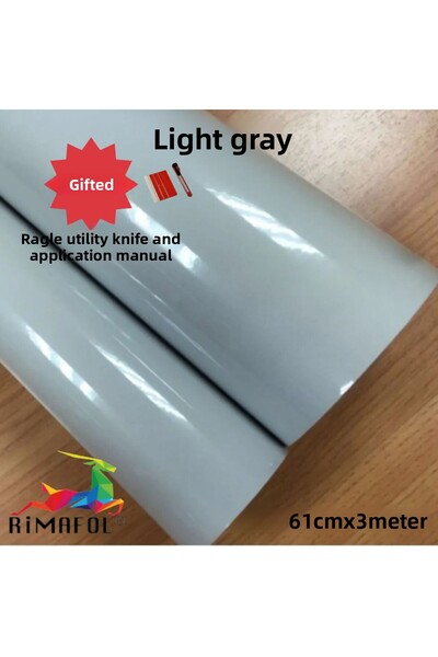 RİMAFOL Light Gray Cabinet Veneer Foil Self Adhesive 61Cmx3Meter