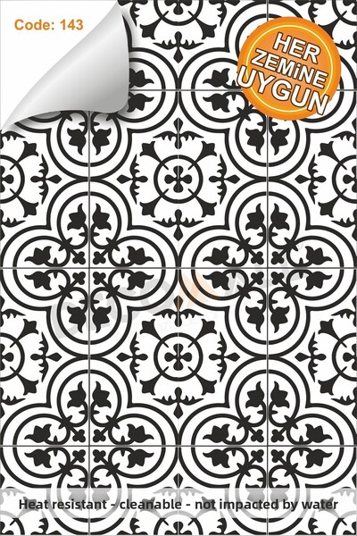 DECOMALL code143 Folie adezivă rezistentă la apă pentru podea de bucătărie, b...