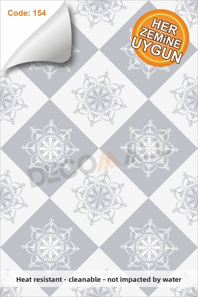 DECOMALL مقاوم للماء 100 × 100 سم أرضية المطبخ والحمام بلاط رخامي لاصق (مغلف)...