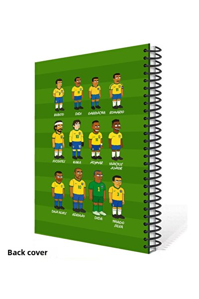 PAKLON Brazil Legendary Squad Hardcover A4 Unlined Notebook