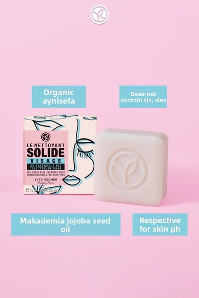 Yves Rocher Solid Facial Cleanser - All Skin-75 gr-9118