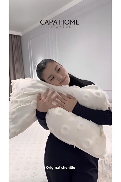 Çapa Home Hayal Chenille Cream Double Bedspread