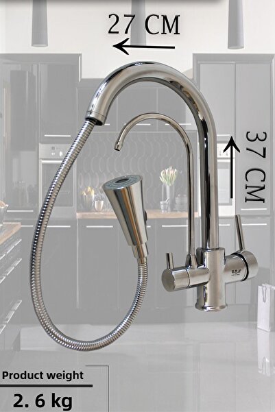 tesitay Kitchen Sink Bathroom Faucet Chrome Color Bathroom Set Robot Shower Head Spiral Sink Fixture Faucet