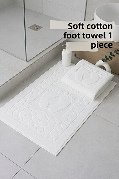 KAMİZ Soft Cotton Foot Towel - Highly Absorbent Bath Mat Foot Towel Bath Mat (1 Piece)