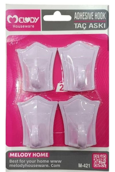 Melody Houseware شماعات تاج صغيرة ملونة مكونة من 4 قطع