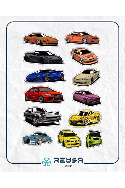 Reysa Tasarım مجموعة ملصقات سيارات مكونة من 8 ملصقات مكونة من 13 قطعة للهاتف ...