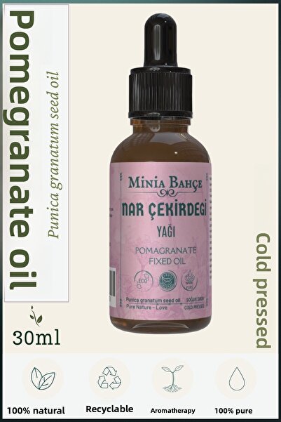Minia Bahçe Bitki ve Sanat Atölyesi Pomegranate Seed Oil 100% Pure & Natural,...