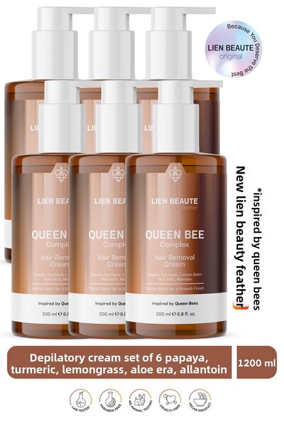 Lien Beaute مجموعة كريم إزالة الشعر كوالتيز أير كومبلكس للجنسين، 6 قطع