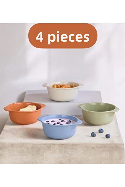 Bayev Bowl 4 Pieces 300 ml Snack Bowl - Baby Food Bowl, Mini Egg Mixing Container