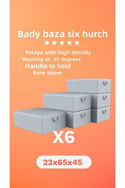 HAPPYNIGHT Bady 6 Pieces Anti-Racite Gray Base Quilt Bag