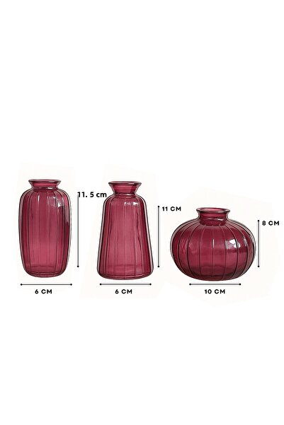 HOMİNG Orange Purple Vase Set 242228
