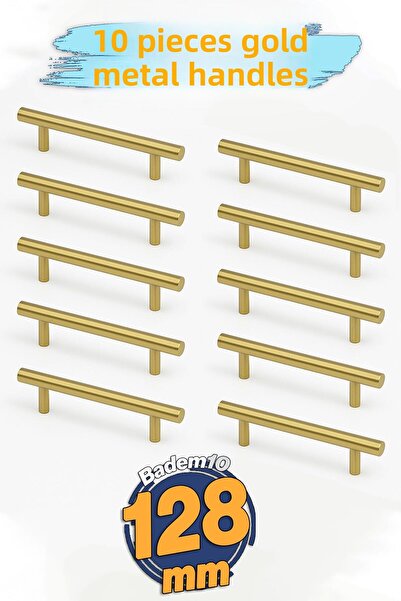 Badem10 Alteta 10 bucăți (128 mm - 12,8 cm) mâner pentru mobilier din metal a...