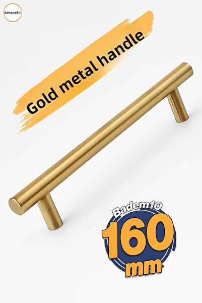 Badem10 Alteta Gold Gold 160 mm 16 cm Mâner metalic pentru mobilier Mâner pen...