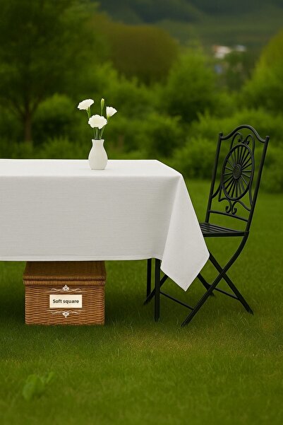 Soft Kare Pvc Fiber Tablecloth – Wipeable, Waterproof, Modern Pattern, for Kitchen and Dining Table