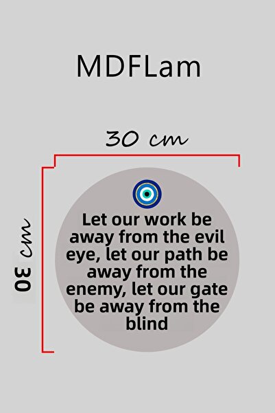 Dormot Digital Printing Gray, Standard, Our Business Is Evil Eye Themed, Door Ornament, Wall Ornament
