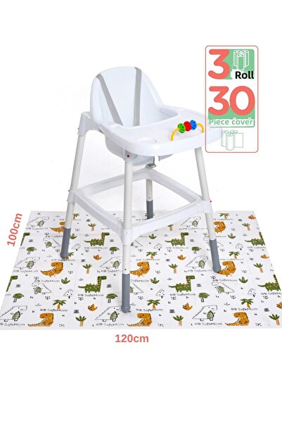 SafeMom Waterproof Paper Activity Cover - High Chair Cover - Pack of 3 - 30 R...