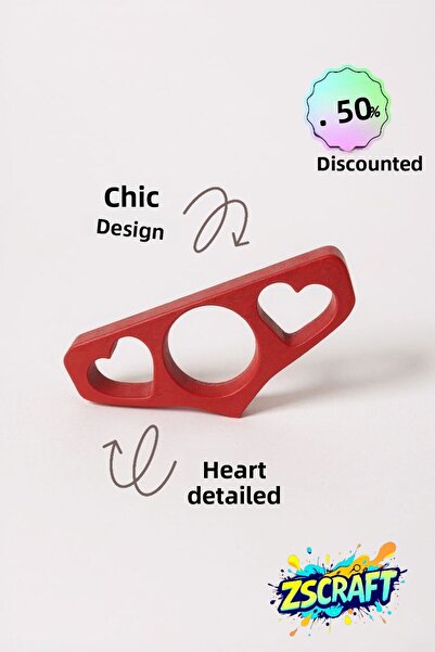 zscraft Inel de lectură cu tematică inimă