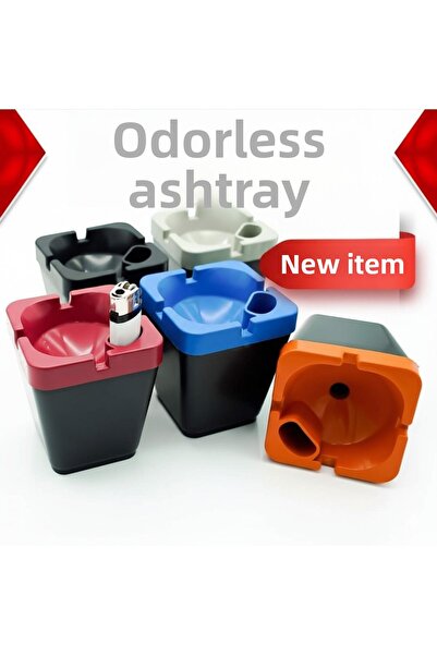 Dr.Dermalok ولاعة بدون رائحة مع صندوق سجائر 4 قطع بلاستيكية مربعة متعددة الأل...