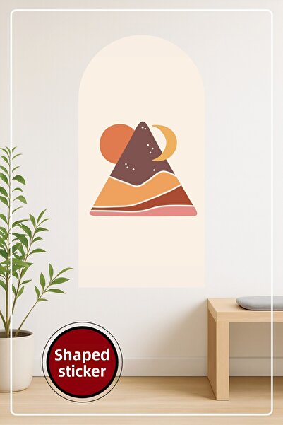 KOSS Dijital Autocolant decorativ de perete în formă ovală în stil boem cu mo...