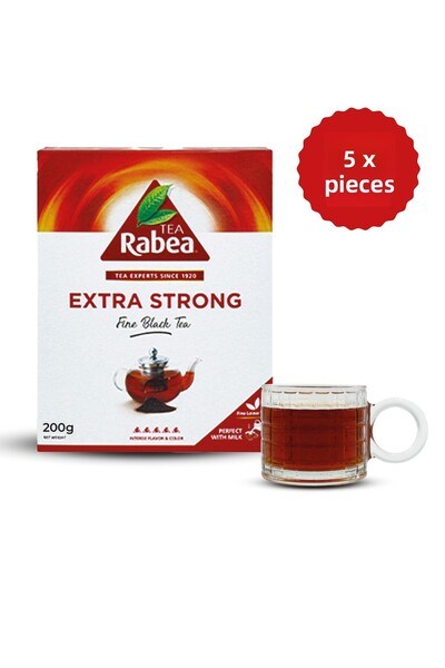 payitaht hurma شاي رابيا - شاي أسود بنكهة غنية للغاية 200 جرام × 5 عبوات