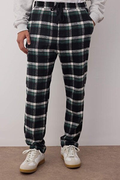 Trendyol Collection Πολύχρωμο καρό υφαντό κανονικό unisex πιτζάμα και φούτερ THMAW21PJ0013