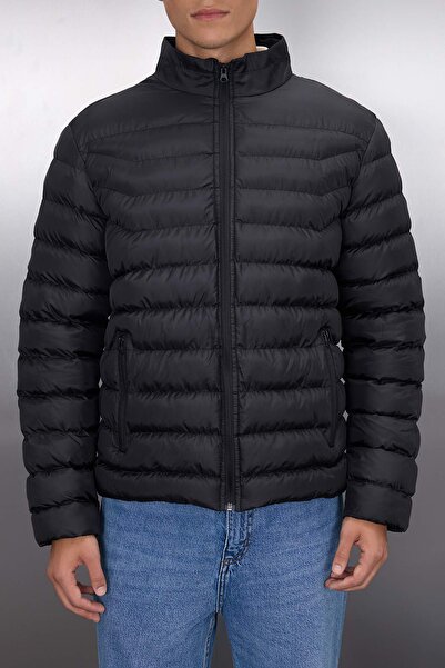 Trendyol Collection Černý nafukovací kabát Regular Fit odolný proti větru a vodě - Tmnaw23Mo00001