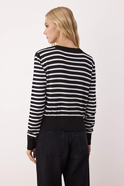 Trendyol Collection Black Cotton Blend Basic Knitwear Cardigan Twoaw26Hi00187