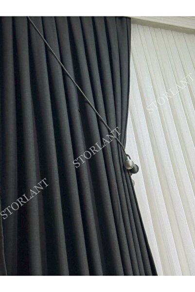 Storlant Linen Foldet Backdrop Curtain L 1/3 Tight Pleat L Accessory Gift L Single Wing