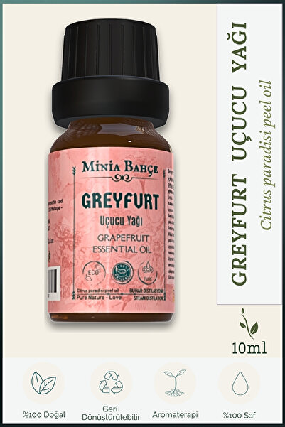 Minia Bahçe Bitki ve Sanat Atölyesi Greyfurt Uçucu Yağı | 10ml – %100 Saf & D...