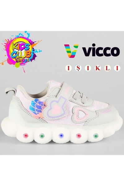 Vicco Süse Işıklı Ortopedik Çocuk Spor Ayakkabı GRİ