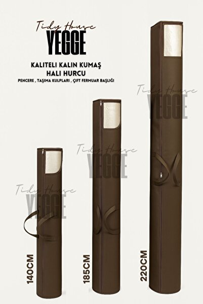 YEGGE Kaliteli Halı Hurcu- 4m2 185cm- Pencereli, Taşıma Kulplu, Kalın Kumaşlı Halı Kılıf -Halı Düzenleyici