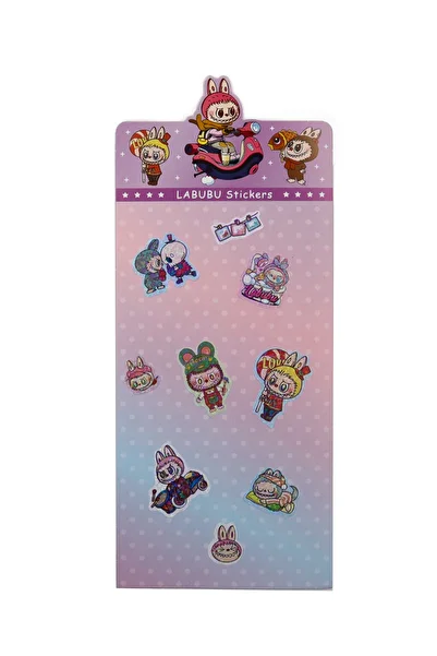repro design Labubu Shiny Holographic 29 Pieces Specially Cut Sticker – 1 Pack M1