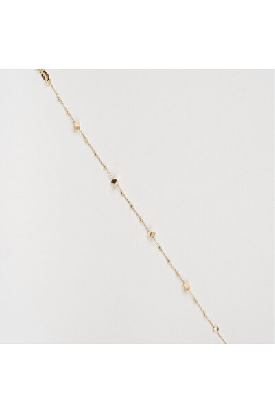 Sandra Ferretti Bratara din Aur Galben de 18K cu Bile Diamantate, Cuburi si Lant Diamantat