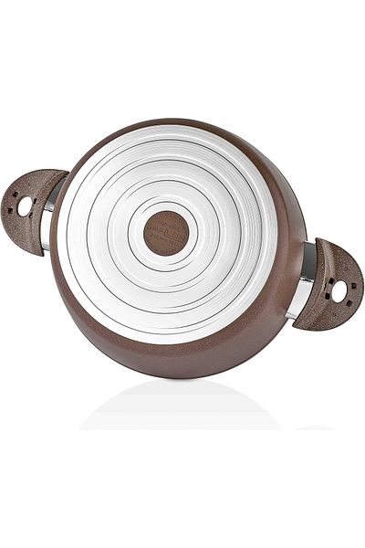 SAFLON Granite Cooking Pot With Stainless Steel Lid. capacity 28 CM / SF3628GR
